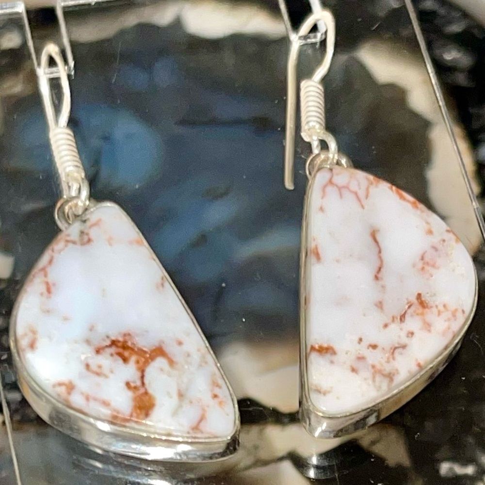Wild Horse Jasper Magnesite Earrings 1 1/2”